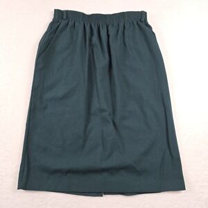 Briggs New‎ York Vintage Size 14 Green Pleated Skirt USA Made